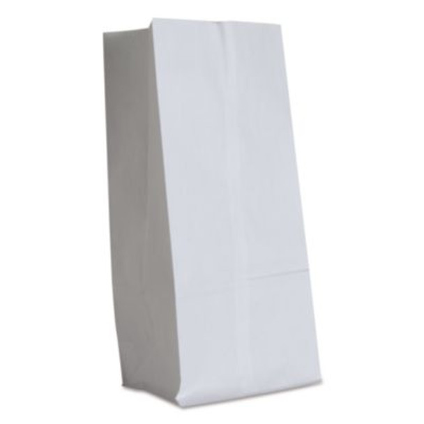 Grocery Paper Bags, 16# Size, 40# Basis Weight, 7.75" x 4.75" x 16", White, 500/Bundle
