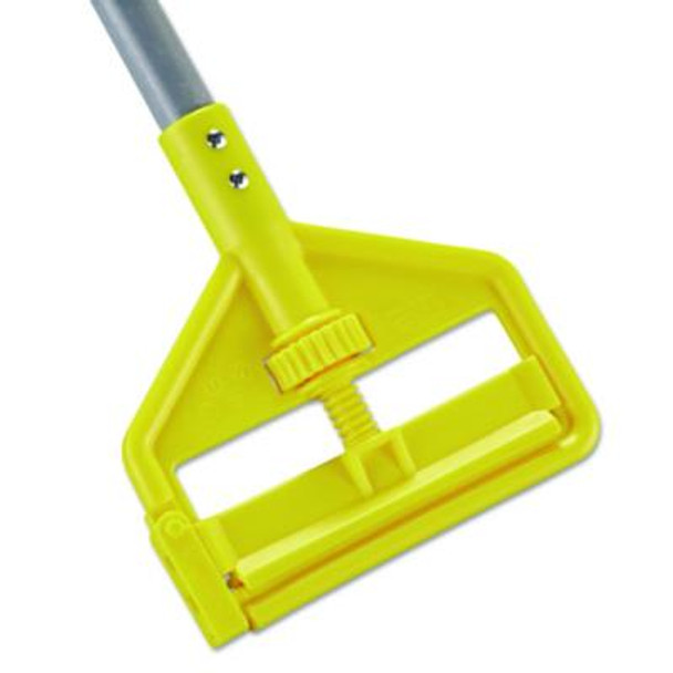 Invader Fiberglass Side-Gate Wet-Mop Handle, 1" Dia x 54", Gray/Yellow