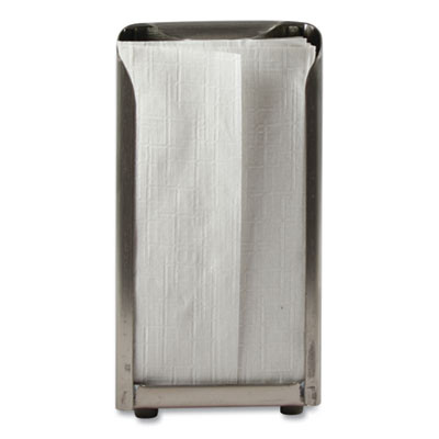 Tabletop Napkin Dispenser, Tall Fold, 3.75 x 4 x 7.5, Chrome