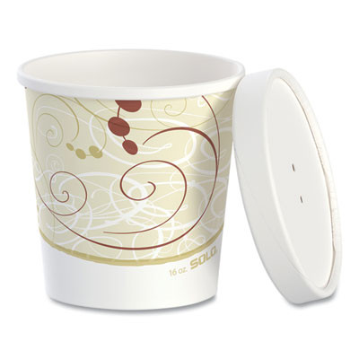 Flexstyle Double Poly Food Combo Packs, 16 Oz, Symphony, Paper, 25 Combos/Sleeve, 10 Sleeves/Carton