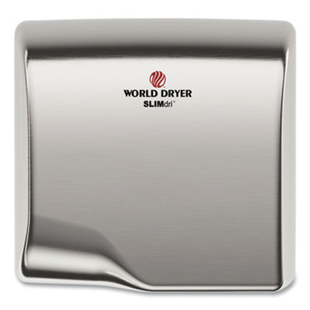 Slimdri Hand Dryer, 110-240 V, 13.87 x 13 x 7, Brushed Stainless Steel