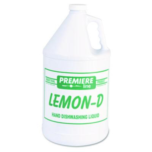 Lemon-D Dishwashing Liquid, Lemon, 1 Gal Bottle, 4/Carton