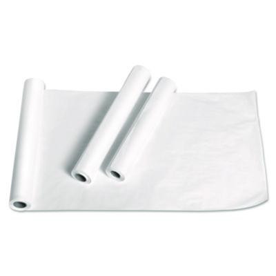 Exam Table Paper, Deluxe Crepe, 18" x 125 Ft, White, 12/Carton