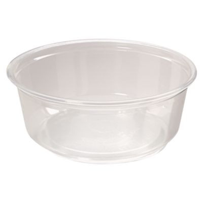 Microwavable Deli Containers, 8 Oz, 4.6" Diameter x 1.8" h, Clear, Plastic, 500/Carton