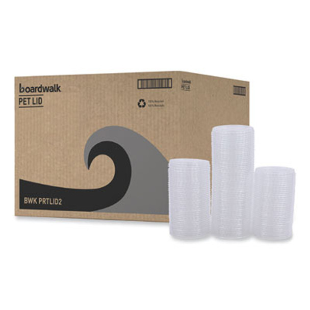 Souffle/Portion Cup Lids, Fits 1.5 Oz And 2 Oz Portion Cups, Plastic, Clear, 2,500/Carton