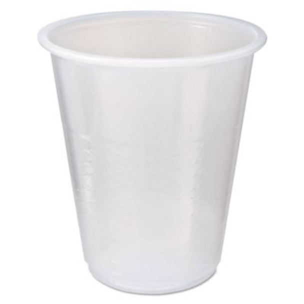 Rk Crisscross Cold Drink Cups, 3 Oz, Plastic, Clear, 100/Bag, 25 Bags/Carton