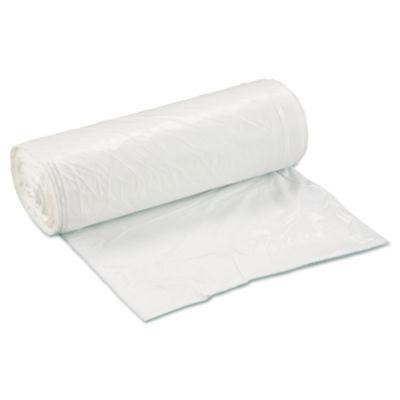 Low-Density Commercial Can Liners, 30 Gal, 0.8 Mil, 30" x 36", White, Interleaved Roll, 25 Bags/Roll, 8 Rolls/Carton