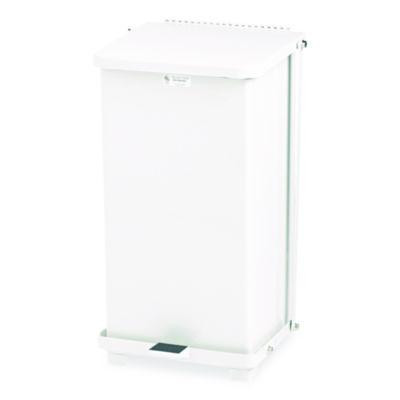 Defenders Heavy-Duty Steel Step Can, 6.5 Gal, Steel, White