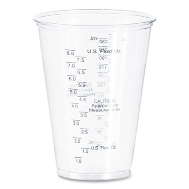 Pet Graduated Medical And Dental Cups, 10 Oz, Plastic, Clear, 50/Bag, 20 Bags/Carton