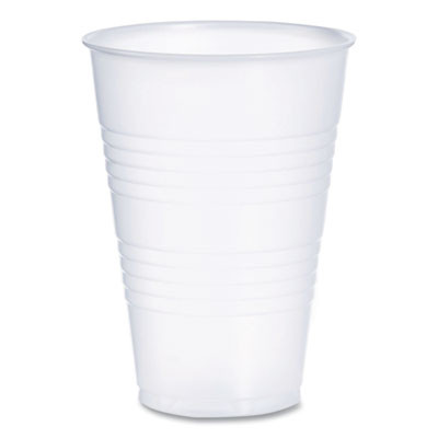 High-Impact Polystyrene Cold Cups, 14 Oz, Plastic, Translucent, 50/Sleeve, 20 Sleeves/Carton