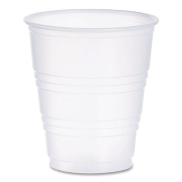 High-Impact Polystyrene Cold Cups, 5 Oz, Plastic, Translucent, 100/Sleeve, 25 Sleeves/Carton