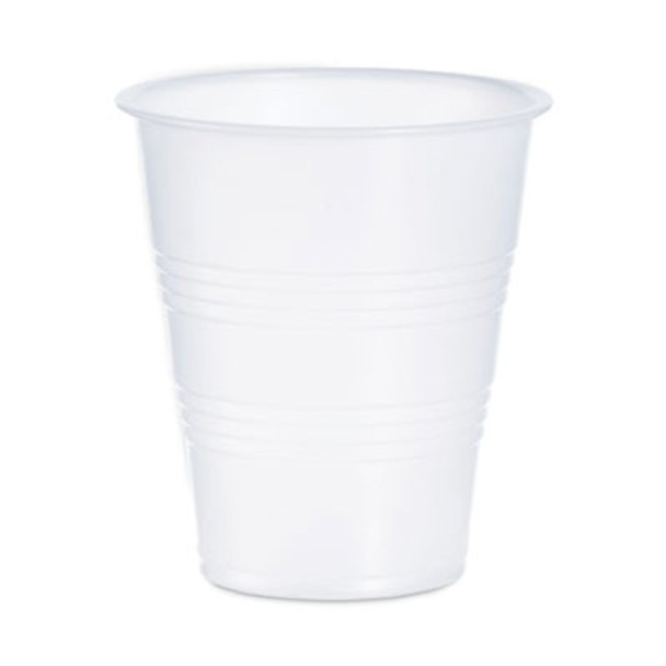 High-Impact Polystyrene Cold Cups, 7 Oz, Plastic, Translucent, 100/Sleeve, 25 Sleeves/Carton