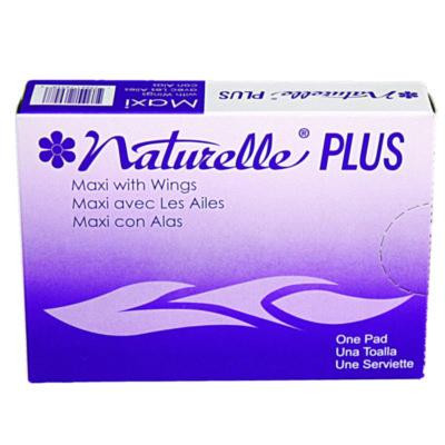Naturelle Maxi Pads Plus, #4 With Wings, 250 Individually Wrapped/Carton