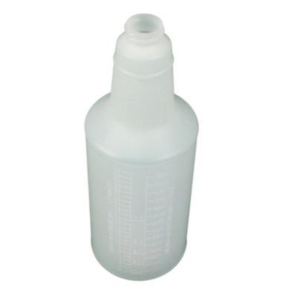 Plastic Bottles With Graduations, 32 Oz, Clear, 12/Carton