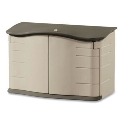 Horizontal Outdoor Storage Shed, 55 X 28 X 36, 20 Cu Ft, Olive Green/Sandstone