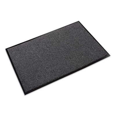 Rely-On Olefin Indoor Wiper Mat, Rectangular, Charcoal Gray Cut Pile Surface, 36" x 48"