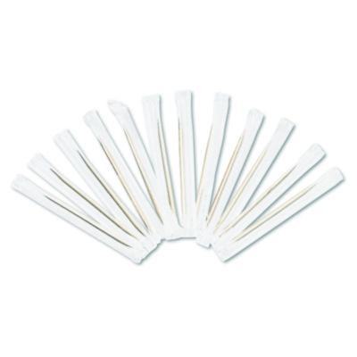 Cello-Wrapped Round Wood Toothpicks, 2.5", Natural, 1,000/Box, 15 Boxes/Carton