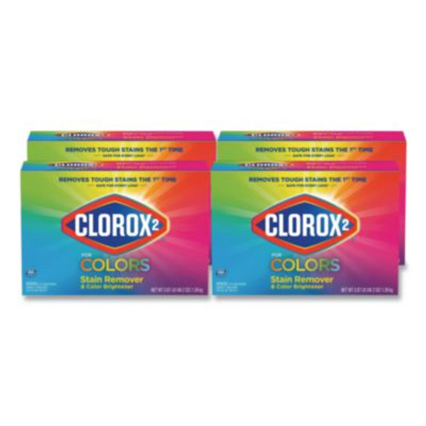 For Colors Stain Remover And Color Brightener Powder, Original, 49.2 Oz Box, 4/Carton