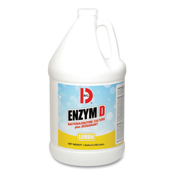Enzym D Digester Liquid Deodorant, Lemon, 1 Gal Bottle, 4/Carton