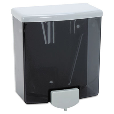 Surface-Mounted Liquid Soap Dispenser, 40 Oz, 5.81 x 3.31 x 6.88, Black/Gray