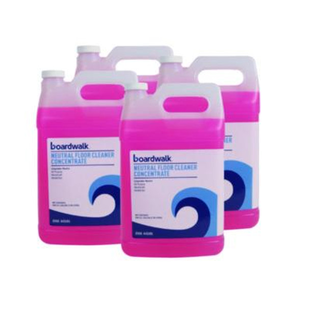 Neutral Floor Cleaner Concentrate, Lemon Scent, 1 Gal Bottle, 4/Carton