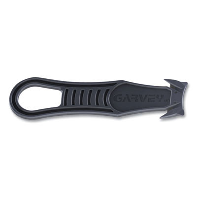 Safety Cutter Box Cutter Knife With Double Shielded Blade, 4" Plastic Handle, Black, 5/Pack