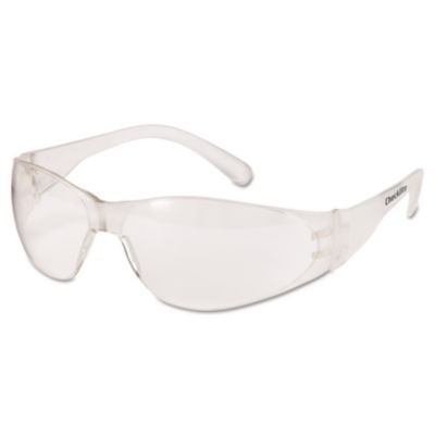 Checklite Safety Glasses, Frameless, Clear Single Lens, 12/Box
