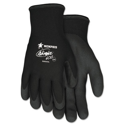 Ninja Ice Gloves, En388: 3232, 10" Long, Large, Black, Pair