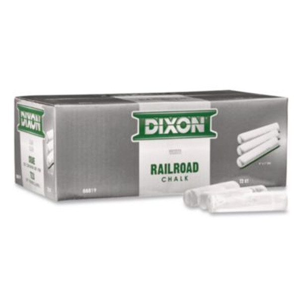 Railroad Crayon Chalk, 4" x 1" Diameter, White, 72/Box