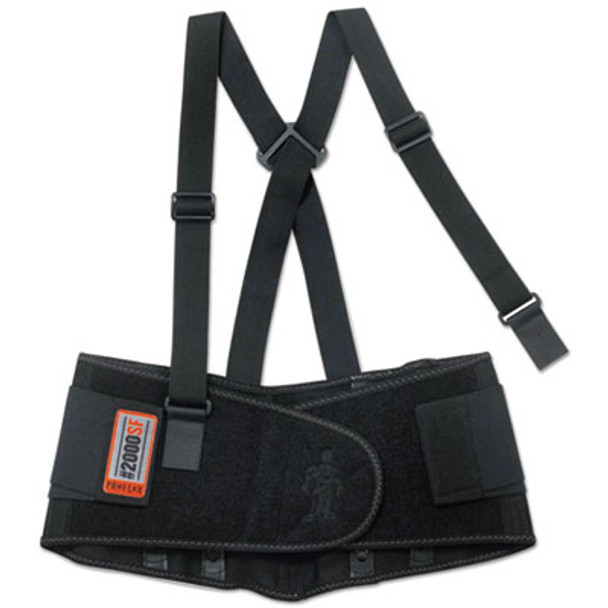 Proflex 2000Sf High-Performance Spandex Back Support Brace, Large, 34" To 38" Waist, Black
