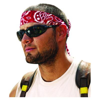 Chill-Its 6700/6705 Bandana/Headband, Cotton, One Size Fits Most, Red Western