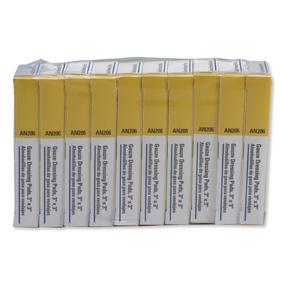 Refill Gauze Pads For Ansi-Compliant First Aid Kits/Cabinets, Sterile, 3 X 3, 40/Pack