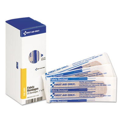 Smartcompliance Fabric Bandages, 1 X 3, 25/Box