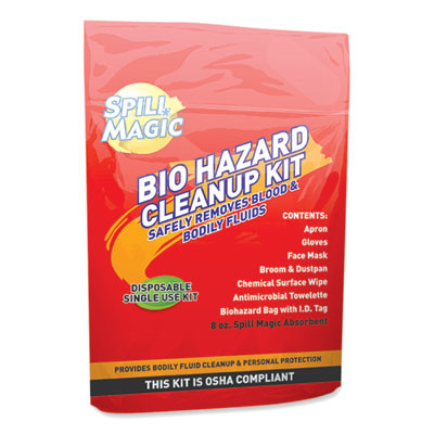Biohazard Spill Cleanup, 0.75 x 6 x 9