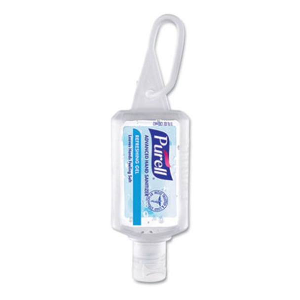 Advanced Hand Sanitizer Refreshing Gel, 1 Oz Flip-Cap Bottle With Jelly Wrap Carrier, Clean Scent, 36/Carton