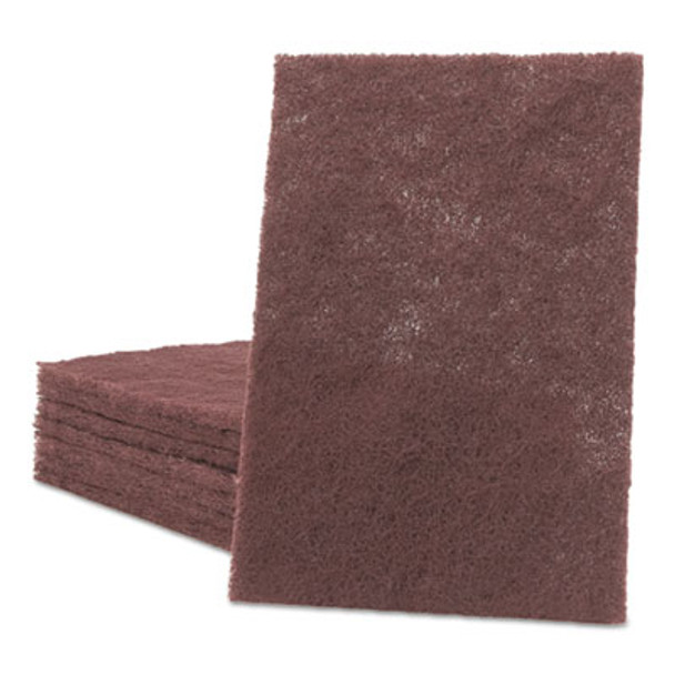 General Purpose Hand Pad, 6 X 9, Maroon, 20/Box, 3 Boxes/Carton