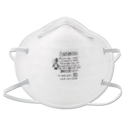 N95 Particle Respirator 8200 Mask, Standard-Size, 20/Box