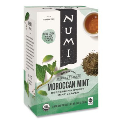 Organic Teas And Teasans, 1.4 Oz Filterbag, Moroccan Mint, 18/Box