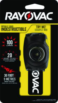 Virtually Indestructible Led Headlight, 3 Aaa Batteries (Included), 30 M Projection, Black