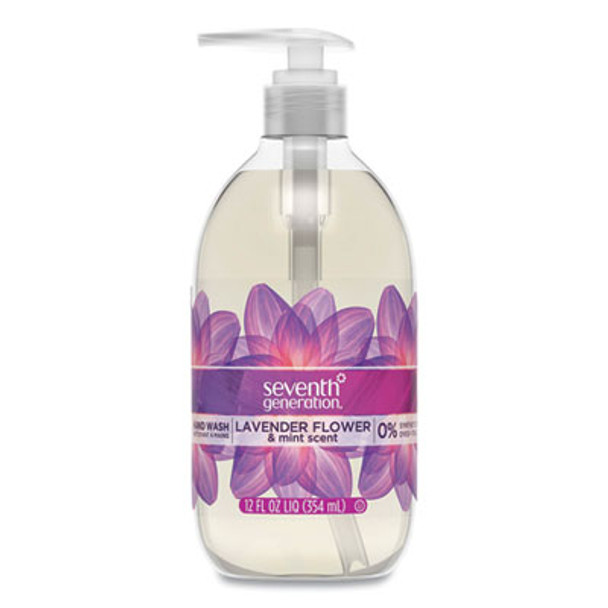 Natural Hand Wash, Lavender Flower And Mint Scent, 12 Oz, 8/Carton