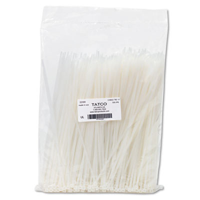 Nylon Cable Ties, 11 X 0.19, 50 Lb, Natural, 500/Pack