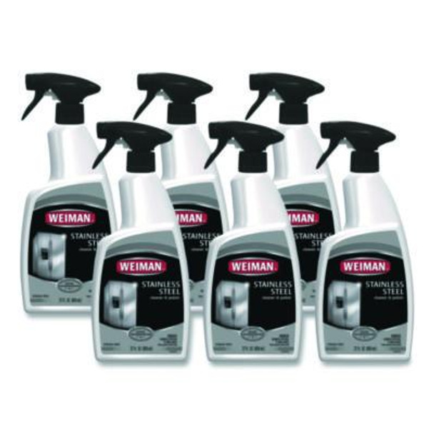 Stainless Steel Cleaner And Polish, Floral Scent, 22 Oz Spray Bottle, 6/Carton