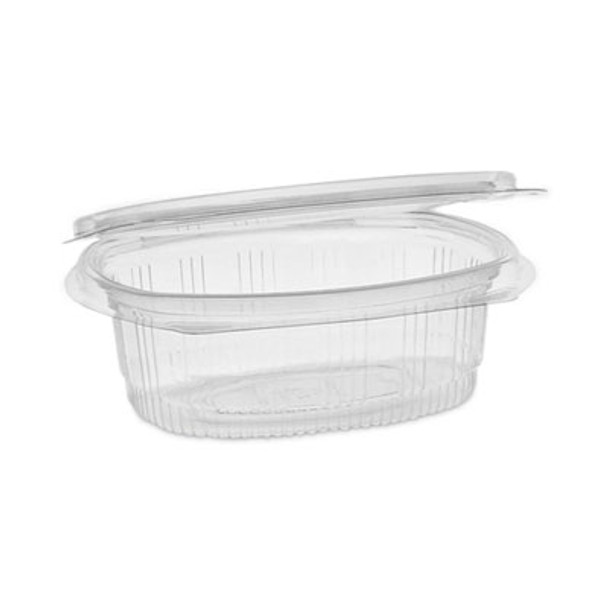 Earthchoice Recycled Pet Hinged Container, 12 Oz, 4.92 x 5.87 x 1.89, Clear, Plastic, 200/Carton