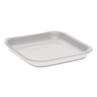 Supermarket Tray, #1S, 5.1 x 5.1 x 0.65, White, Foam, 1,000/Carton