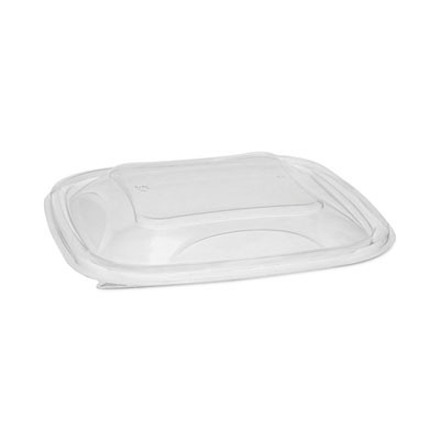 Earthchoice Recycled Pet Container Lid, For 24 To 32 Oz Container Bases, 7.37 x 7.37 x 0.83, Clear, Plastic, 300/Carton