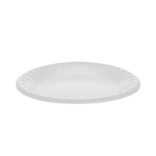 Placesetter Satin Non-Laminated Foam Dinnerware, Plate, 6" Dia, White, 1,000/Carton