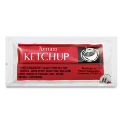 Condiment Packets, Ketchup, 0.25 Oz Packet, 200/Carton