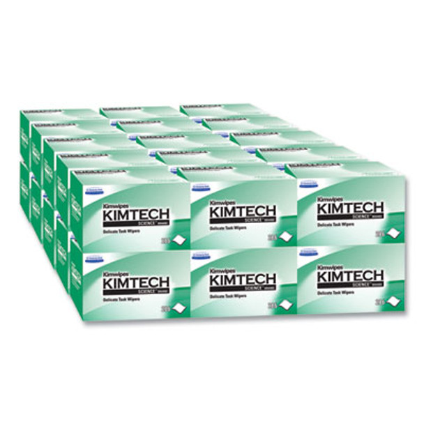 Kimwipes Delicate Task Wipers, 1-Ply, 4.4 x 8.4, Unscented, White, 280/Box, 30 Boxes/Carton