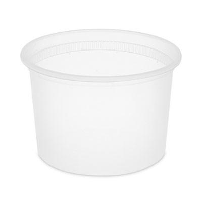 Newspring Delitainer Microwavable Container, 64 Oz, 6.25 x 6.25 x 4.5, Natural, Plastic, 120/Carton