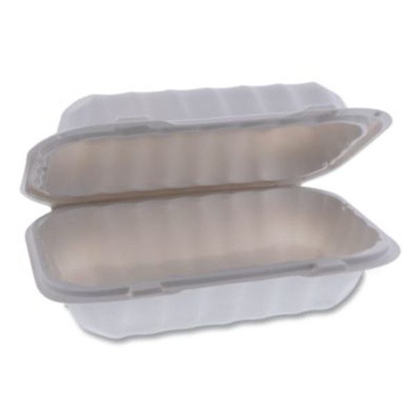Earthchoice Smartlock Microwavable Mfpp Hinged Lid Container, 9 x 6 x 3, White, Plastic, 270/Carton